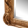 Rustikálne závesné zrkadlo Royalle v obdĺžnikovom tvare so zdobením a pozláteným povrchom rámu 162cm