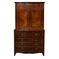 Luxusn&yacute; klasick&yacute; sekret&aacute;r Imogen z mas&iacute;vneho tmavohned&eacute;ho dreva s poličkami a z&aacute;suvkami 