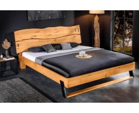 Masívna dizajnová manželská posteľ Sheesham z palisandrového dreva naturálnej hnedej farby 180x200cm