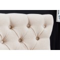 Elegantná barová stolička Modern Barock so svetlým béžovým poťahom a dizajnovým prešívaním 74cm