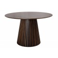 Moderný jedálenský stôl Davidson z dreva okrúhly tmavohnedý dub 120cm
