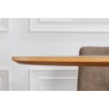 Moderný jedálenský stôl Davidson z dreva okrúhly hnedý dub 120cm