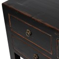 Vintage masívny konzolový stolík Kolorida v tmavohnedom prevedení s deviatimi zásuvkami 190cm
