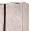 Masívna dizajnová skriňa Remeddy v sivom prevedení s vnútornými poličkami a dvomi dverami 192cm