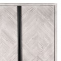 Masívna dizajnová skriňa Remeddy v sivom prevedení s vnútornými poličkami a dvomi dverami 192cm