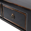 Luxusný orientálny konzolový stolík Kolorida z masívneho dreva čiernej farby s piatimi zásuvkami 160cm