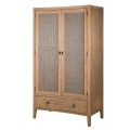 Masívna skriňa Barbadosa s priestorom na vešanie šatstva a so zásuvkou vo vidieckom štýle