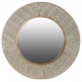 Filigránové nástenné zrkadlo Loran sprevádzané perforáciou zlatej farby