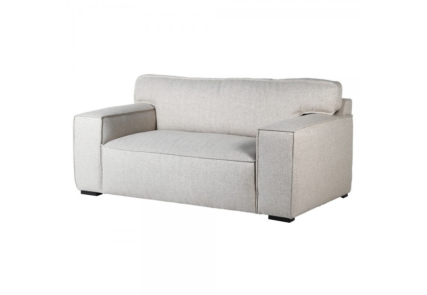 Dizajnová dvojsedačka Oat so sivým čalúnením s penovou výplňou