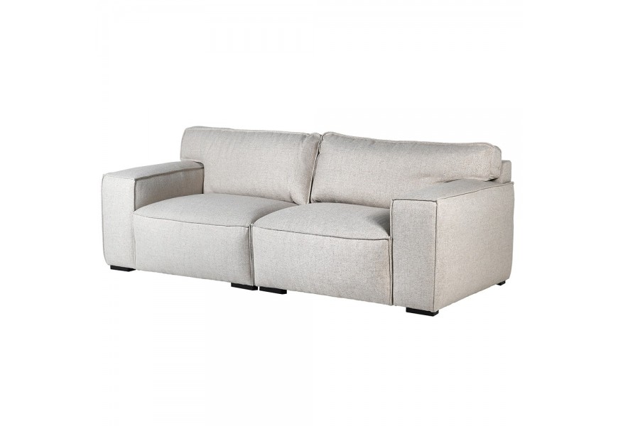 Luxusná trojsedačka Oat so svetlosivým ľanovým čalúnením - perfektný moderný nábytok do obývačky