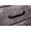 Dizajnový nočný stolík Velouria v tmavosivej farbe so zamatovým čalúnením 50 cm