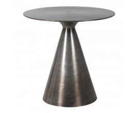 Železný pyramídový stôl Rial v striebornej farbe v industriálnom štýle 76 cm 