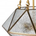 Art deco z&aacute;vesn&aacute; lampa Erin geometrick&yacute;ch tvarov so zlatou kovovou kon&scaron;trukciou 65cm
