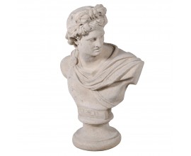 Antická kamenná busta Apollo v sivej farbe 91 cm 