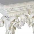 Barokový konzolový stôl Selin v bielej farbe s vintage nádychom