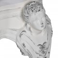 Barokový luxusný konzolový stolík v bielej farbe s vintage nádychom