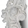 Barokové zrkadlo Selin s vintage nádychom v bielej farbe