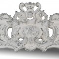 Luxusné zdobené barokové zrkadlo v bielej farbe Selin 188 cm 