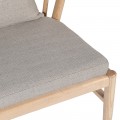 Vretenová stolička v škandinávskom štýle Terin so šedím čalúnením 70 cm 