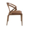 Luxusná dizajnová jedálenská stolička Vita Naturale z dreva a ekokože