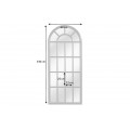 Oblúkové vintage zrkadlo Castillo 140 cm čierne