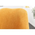Moderná dizajnová stolička Scandinavia s menčestrovým čalúnením horčicová žltá