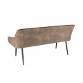 Moderná dizajnová lavica Vittel s béžovým prešívaným poťahom z mikrovlákna 160cm
