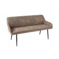Moderná dizajnová lavica Vittel s béžovým prešívaným poťahom z mikrovlákna 160cm