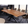 Industriálny jedálenský stôl Steele Craft zo sheeshamového dreva s nožičkami v tvare hviezdy 200 cm