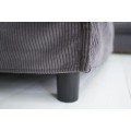 Dizajnový taburet Heaven so sivým menčestrovým čalúnením 100cm