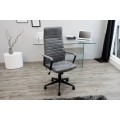 Moderná kancelárska stolička Lazio s čalúnením tmavosivej farby na kolieskach 115-125cm