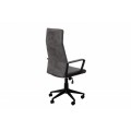 Modern&aacute; kancel&aacute;rska stolička Lazio s čal&uacute;nen&iacute;m tmavosivej farby na kolieskach 115-125cm