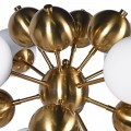 Art-deco glamour stojaca lampa Essna zlatej farby z guľovitých tvarov 160cm 