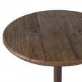 Industriálny okrúhly barový stôl Nemesis z breskového dreva a prekríženými kovovými nožičkami 103cm 