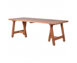 Dizajnový dlhý vidiecky jedálenský stôl Herbis z masívu 220cm 