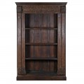 Luxusn&aacute; orient&aacute;lna knižnica Donatello ll z mas&iacute;vneho mahag&oacute;nov&eacute;ho dreva tmavohnedej farby s ozdobn&yacute;m vyrez&aacute;van&iacute;m 325cm