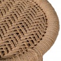 Štýlová okrúhla taburetka Bamboo v svetlohnedom prírodnom prevedení 42cm