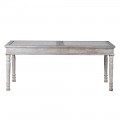 Luxusný provensálsky obdĺžnikový jedálenský stôl Valensole s kazetovou vrchnou doskou a vintage náterom 190 cm