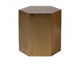 Exkluzívny šesťuholníkový príručný stolík Hex v zlatej farbe