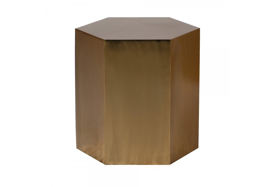 Exkluzívny šesťuholníkový príručný stolík Hex v zlatej farbe