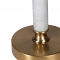 Dizajnová art deco lampa Delhi v zlatom prevedení z kovu s bielym mramorovým zdobením 70cm 