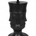 Dizajnová stolná lampa Faces s čiernou podstavou s motívmi tváre 80cm
