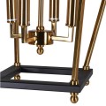 Dizajnová art deco závesná lampa Moreli so zlato-čiernou konštrukciou z kovu 60cm