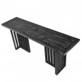 Dizajnový konzolový stolík Avanti z masívneho dreva v čiernej farbe 180cm