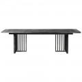 Dizajnový jedálenský stôl Avanti z masívneho dreva čiernej farby 270cm