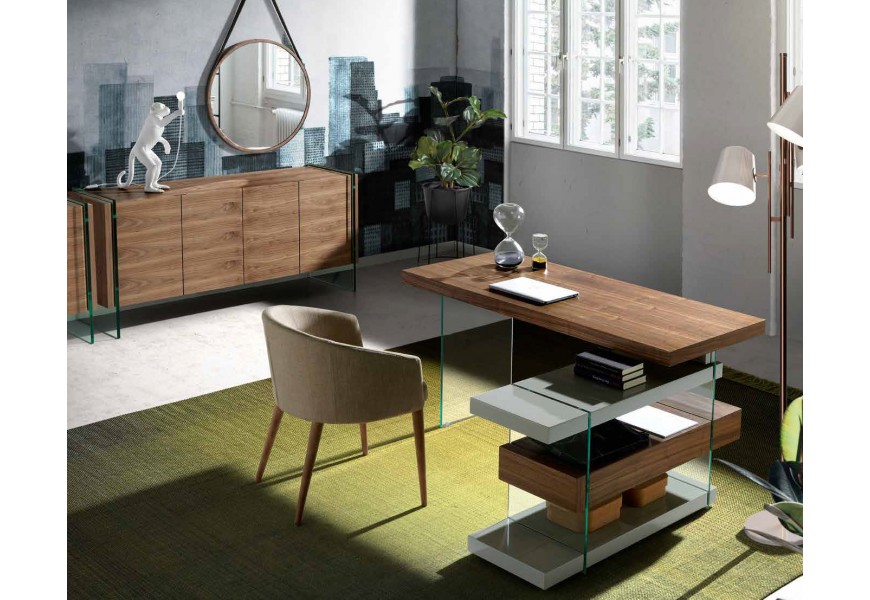 Moderný nábytok a taliansky dizajn - luxusne zariadená pracovňa Vita Naturale s prírodným nádychom