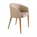 Moderná jedálenská stolička Vita Naturale s textilným čalúnením