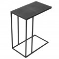 Industriálny príručný stolík Blackout so železnou konštrukciou v čiernom prevedení 61 cm 