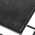 Luxusný moderný viacúrovňový konzolový stolík Blackout s policami v grafitovej čiernej farbe 140 cm