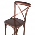 Dizajnová barová stolička Aurel v zlatej farbe s dekoratívnymi oblúkovými prvkami 117 cm